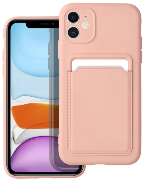 Θήκη Σιλικόνης Sonique Card Case Apple iPhone 11 Ροζ - Sonique - Ροζ - iPhone 11