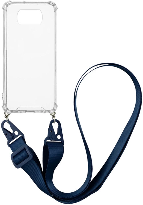 Θήκη Σιλικόνης με Strap Sonique Armor Clear Xiaomi Poco X3 NFC / Poco X3 Pro Μπλε Σκούρο - Sonique - Μπλε Σκούρο - Poco X3 NFC, Poco X3 Pro