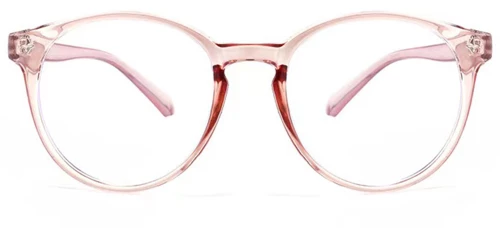 Techsuit - Anti-Blue Light Glasses Reflex PC (PC28003-C4) - Round - Transparent Brown