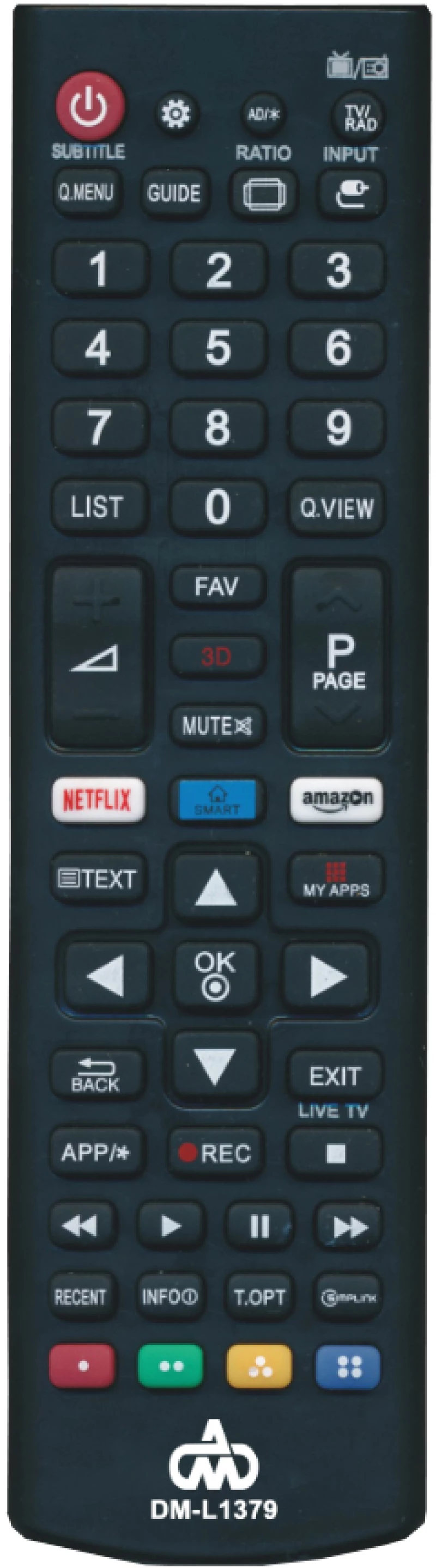 Universal τηλεχειριστήριο TV LG