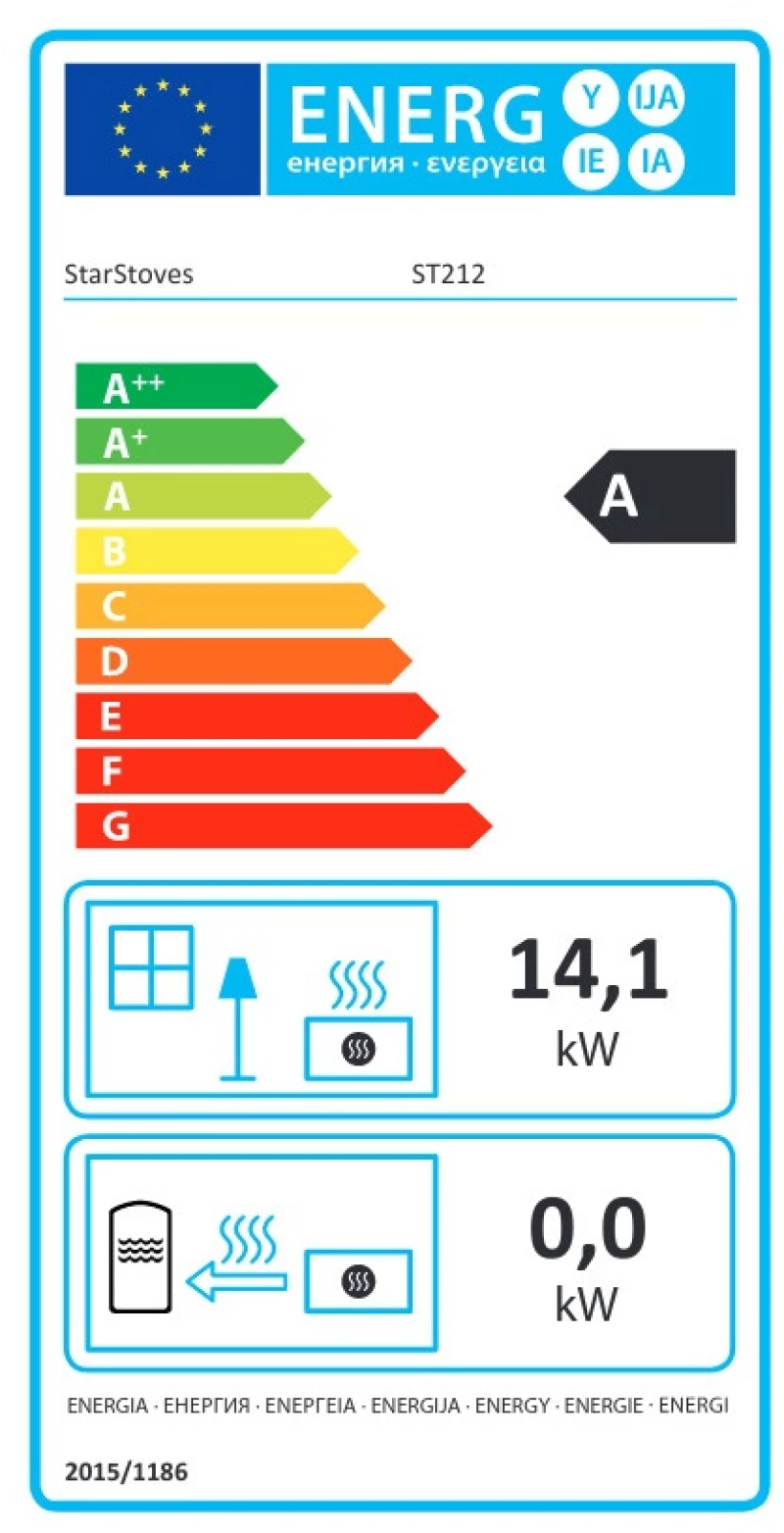 Σόμπα Ξύλου από Ατσάλι ST212 14.1kW Μαύρη StarStoves