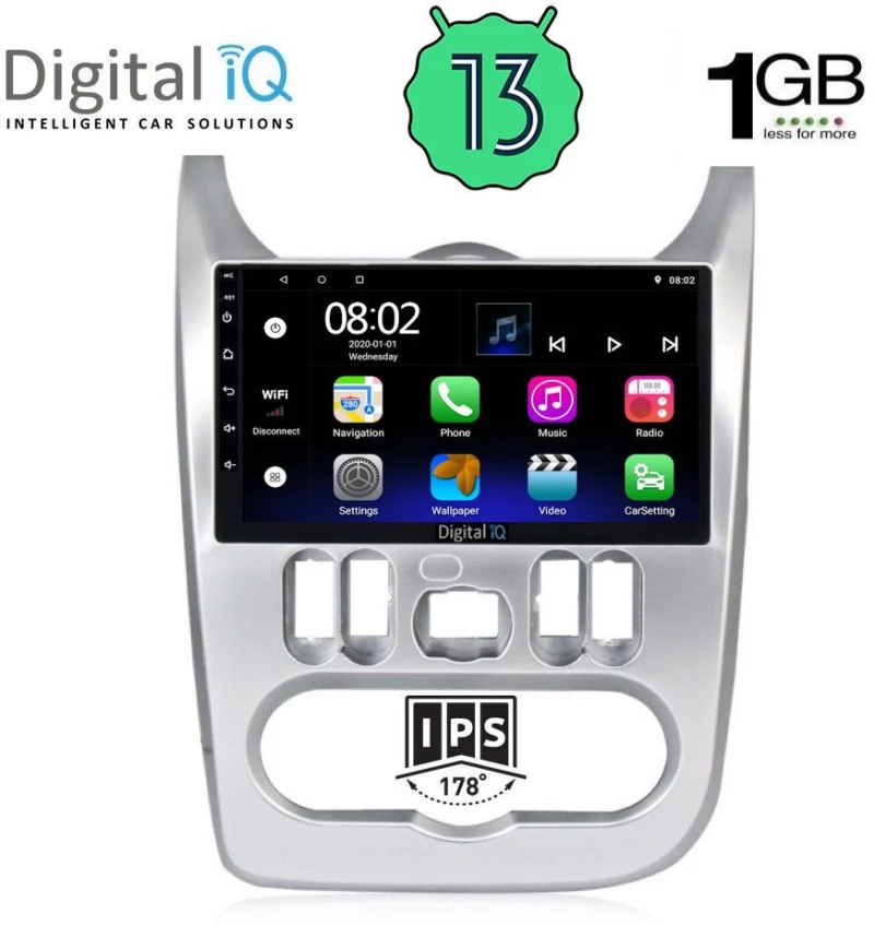 DIGITAL IQ RSA 1101_GPS (9inc) MULTIMEDIA TABLET OEM DACIA DUSTER – LOGAN – SANDERO mod. 2006-2012