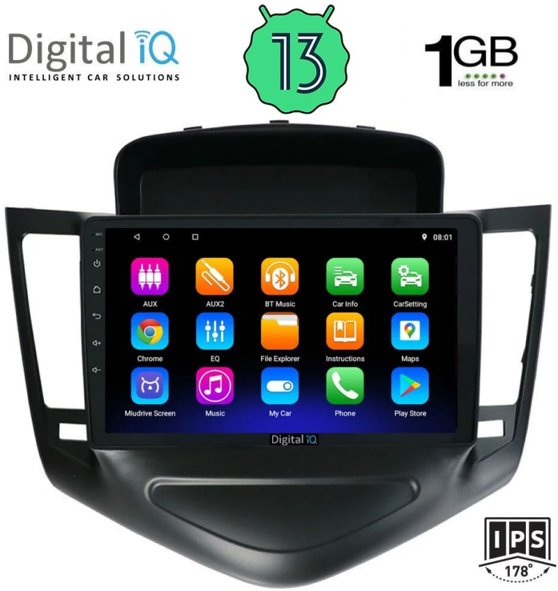 DIGITAL IQ RSA 1076_GPS (9inc) MULTIMEDIA TABLET OEM CHEVROLET CRUZE mod. 2008-2012