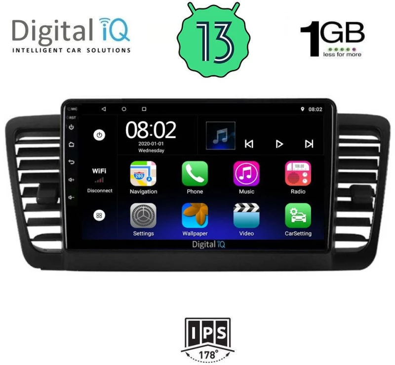 DIGITAL IQ RSA 1665_GPS (9inc) MULTIMEDIA TABLET OEM SUBARU LEGACY - OUTBACK mod. 2002-2008