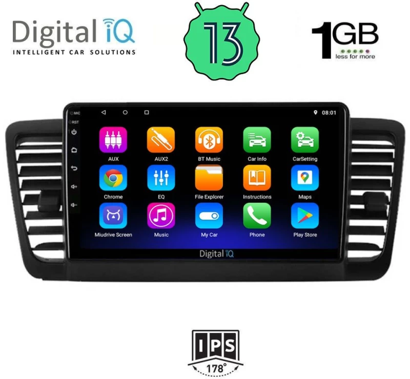 DIGITAL IQ RSA 1665_GPS (9inc) MULTIMEDIA TABLET OEM SUBARU LEGACY - OUTBACK mod. 2002-2008
