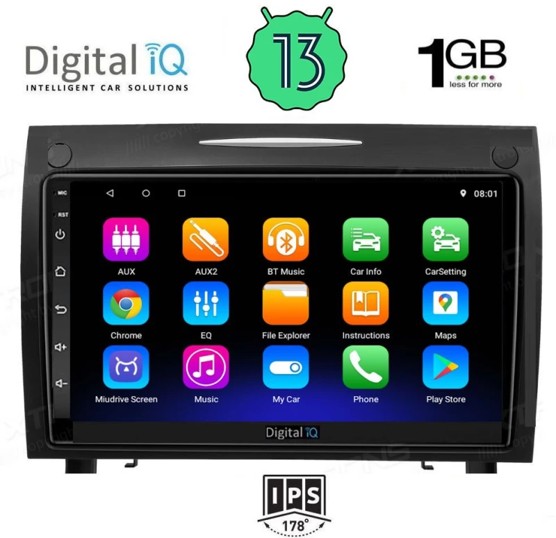DIGITAL IQ RSA 1419_GPS (9inc) MULTIMEDIA TABLET OEM MERCEDES SLK R171 mod. 2004-2010