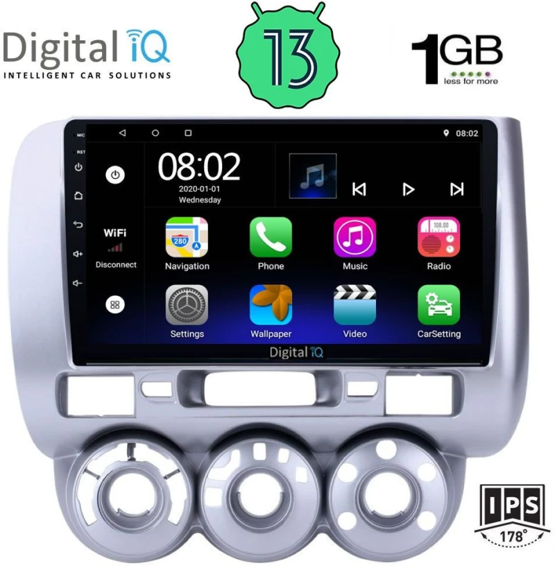 DIGITAL IQ RSA 1210_GPS A/C (9inc) MULTIMEDIA TABLET OEM HONDA JAZZ mod. 2002-2008