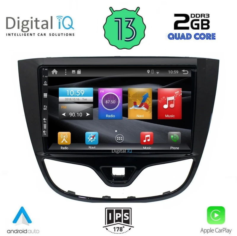 Digital IQ BXH 3489_CPA (10inc) Οθόνη αυτοκινήτου Opel Karl 2014-2019