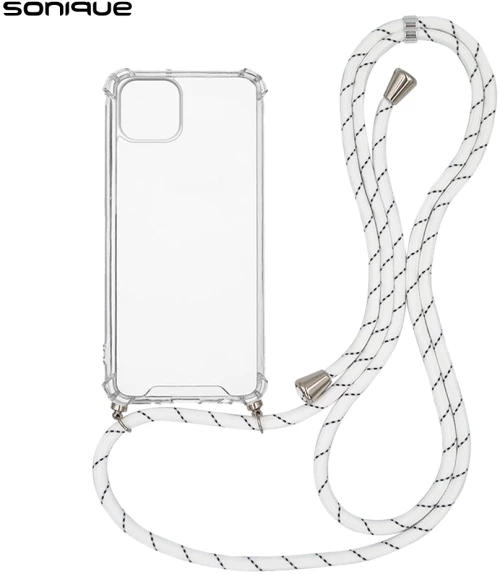 Θήκη Σιλικόνης με Κορδόνι Sonique Armor Clear Apple iPhone 14 Plus Rainbow Λευκό - Sonique - Rainbow Λευκό - iPhone 14 Plus