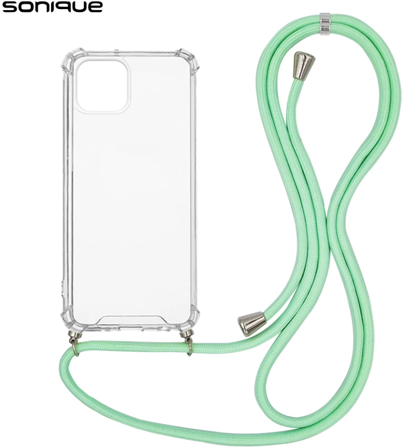 Θήκη Σιλικόνης με Κορδόνι Sonique Armor Clear Apple iPhone 13 Mini Βεραμάν - Sonique - Βεραμάν - iPhone 13 Mini