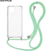 Θήκη Σιλικόνης με Κορδόνι Sonique Armor Clear Apple iPhone 13 Mini Βεραμάν - Sonique - Βεραμάν - iPhone 13 Mini