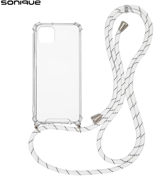 Θήκη Σιλικόνης με Κορδόνι Sonique Armor Clear Apple iPhone 11 Rainbow Λευκό - Sonique - Rainbow Λευκό - iPhone 11