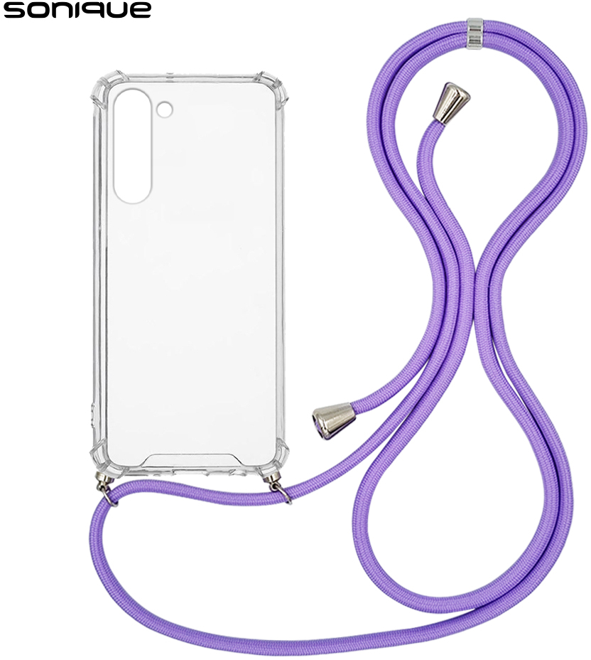 Θήκη Σιλικόνης με Κορδόνι Sonique Armor Clear Samsung Galaxy S23 Plus Λιλά - Sonique - Λιλά - Galaxy S23 Plus