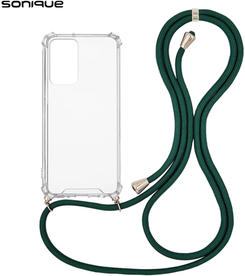Θήκη Σιλικόνης με Κορδόνι Sonique Armor Clear Samsung Galaxy A23 5G / Galaxy A23 4G Πράσινο Σκούρο - Sonique - Πράσινο Σκούρο - Galaxy A23 4G, Galaxy A23 5G