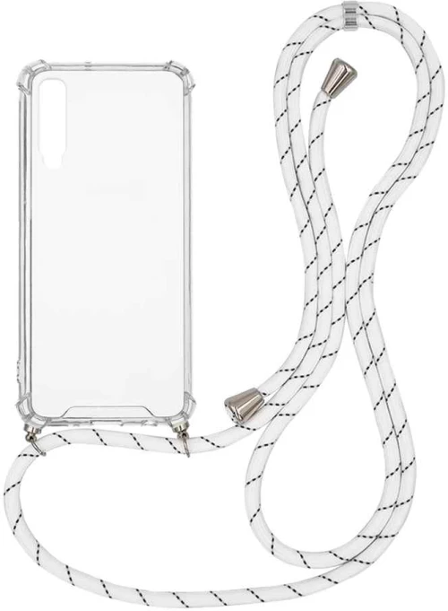 Θήκη Σιλικόνης με Κορδόνι Sonique Armor Clear Samsung Galaxy A70/A70s Rainbow Λευκό - Sonique - Rainbow Λευκό - Galaxy A70/A70s