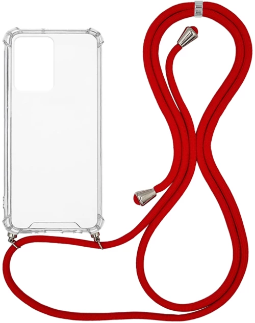 Θήκη Σιλικόνης με Κορδόνι Sonique Armor Clear Samsung Galaxy A53 5G Κόκκινο - Sonique - Κόκκινο - Galaxy A53 5G