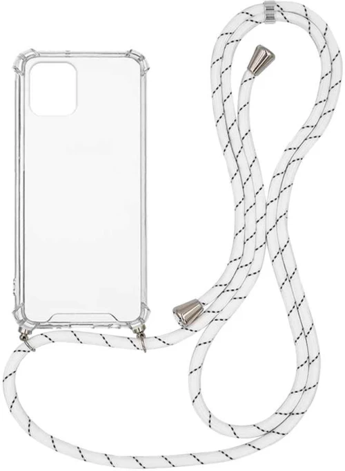 Θήκη Σιλικόνης με Κορδόνι Sonique Armor Clear Samsung Galaxy A03 4G Rainbow Λευκό - Sonique - Rainbow Λευκό - Galaxy A03 4G