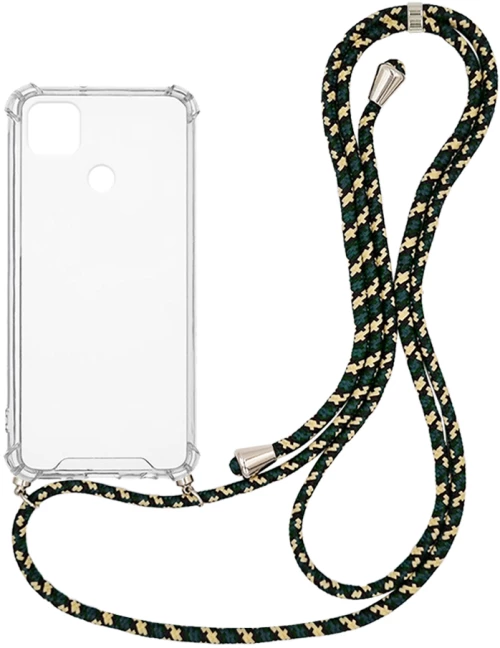 Θήκη Σιλικόνης με Κορδόνι Sonique Armor Clear Xiaomi Redmi 9C Rainbow Πράσινο - Sonique - Rainbow Πράσινο - Redmi 9C