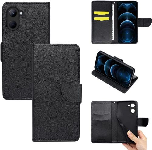 Θήκη Βιβλίο Sonique Trend Book Realme C33 Μαύρο - Sonique - Μαύρο - Realme C33