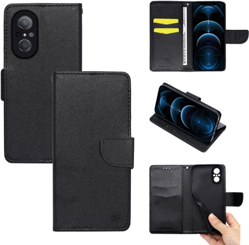 Θήκη Βιβλίο Sonique Trend Book Huawei Nova 9 SE Μαύρο - Sonique - Μαύρο - Nova 9 SE