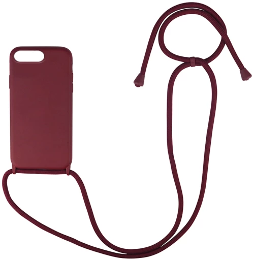 Θήκη Σιλικόνης με Κορδόνι CarryHang Apple iPhone 6/6s Plus Μπορντώ - My Colors - Μπορντώ - iPhone 6/6s Plus