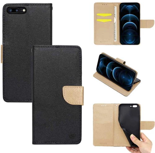 Θήκη Βιβλίο Sonique Trend Book Apple iPhone 7 Plus / iPhone 8 Plus Μαύρο / Χρυσό - Sonique - Μαύρο / Χρυσό - iphone 7 Plus, iphone 8 Plus