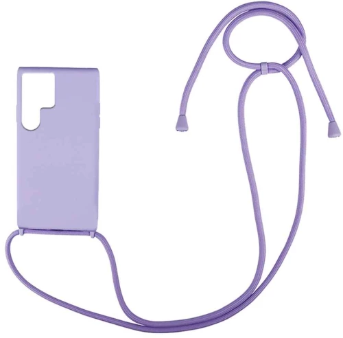 Θήκη Σιλικόνης με Κορδόνι CarryHang Samsung Galaxy S22 Ultra Λιλά - My Colors - Λιλά - Galaxy S22 Ultra