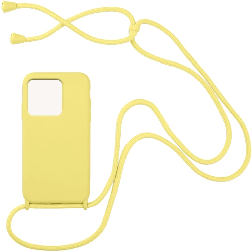 Θήκη Σιλικόνης με Κορδόνι CarryHang Xiaomi Redmi 10C Κίτρινο - My Colors - Κίτρινο - Redmi 10C