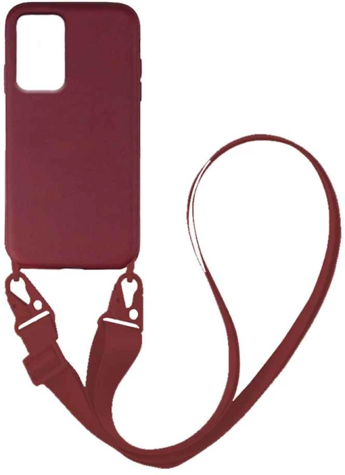 Θήκη CarryHang Liquid Silicone Strap Samsung Galaxy A53 5G Μπορντώ - My Colors - Μπορντώ - Galaxy A53 5G