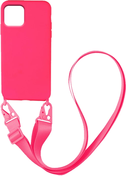 Θήκη CarryHang Liquid Silicone Strap Apple iPhone 13 Φουξ - My Colors - Φουξ - iPhone 13