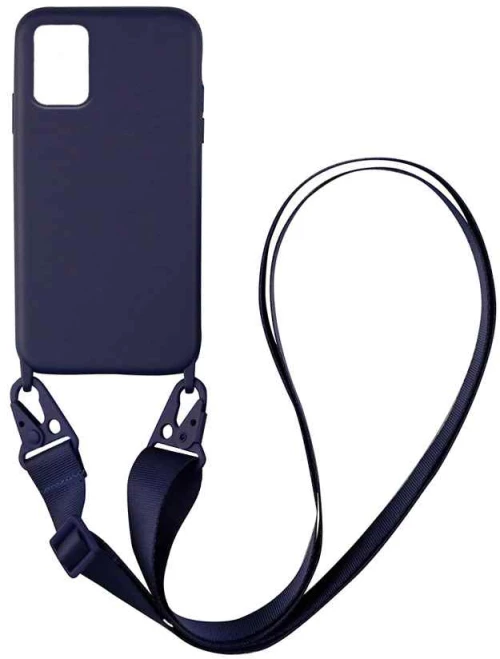 Θήκη CarryHang Liquid Silicone Strap Samsung Galaxy A71 Μπλε Σκούρο - My Colors - Μπλε Σκούρο - Galaxy A71