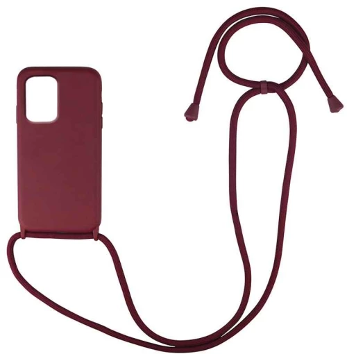 Θήκη Σιλικόνης με Κορδόνι CarryHang Samsung Galaxy S20 Ultra Μπορντώ - My Colors - Μπορντώ - Galaxy S20 Ultra