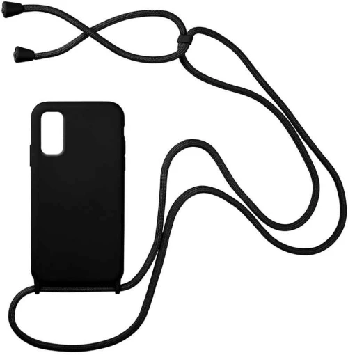 Θήκη Σιλικόνης με Κορδόνι CarryHang Samsung Galaxy S20 Μαύρο - My Colors - Μαύρο - Galaxy S20
