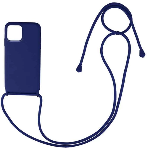Θήκη Σιλικόνης με Κορδόνι CarryHang Apple iPhone 13 Mini Μπλε Σκούρο - My Colors - Μπλε Σκούρο - iPhone 13 Mini