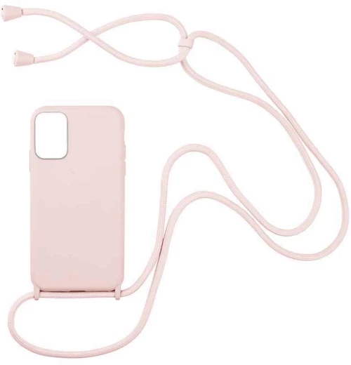 Θήκη Σιλικόνης με Κορδόνι CarryHang Samsung Galaxy A32 5G Ροζ - My Colors - Ροζ - Galaxy A32 5G