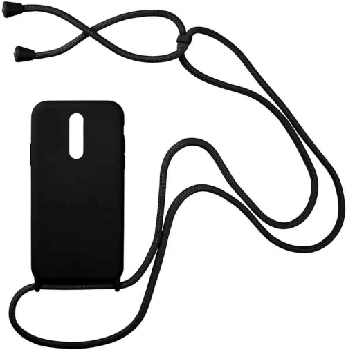 Θήκη Σιλικόνης με Κορδόνι CarryHang Xiaomi Redmi 8 Μαύρο - My Colors - Μαύρο - Redmi 8