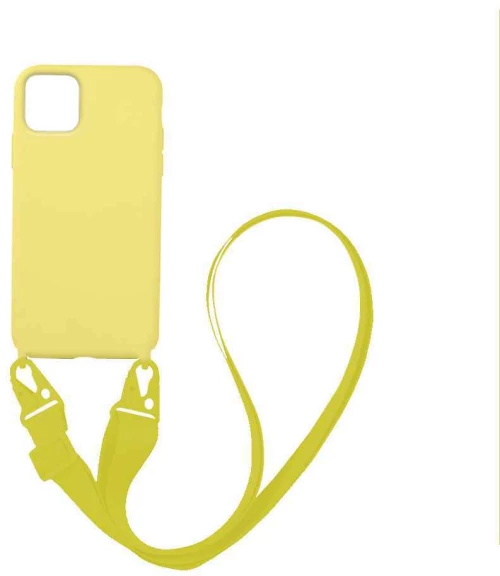Θήκη CarryHang Liquid Silicone Strap Apple iPhone 12 / iPhone 12 Pro Κίτρινο - My Colors - Κίτρινο - iPhone 12, iPhone 12 Pro