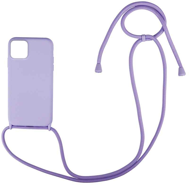 Θήκη Σιλικόνης με Κορδόνι CarryHang Apple iPhone 12 / iPhone 12 Pro Λιλά - My Colors - Λιλά - iPhone 12, iPhone 12 Pro