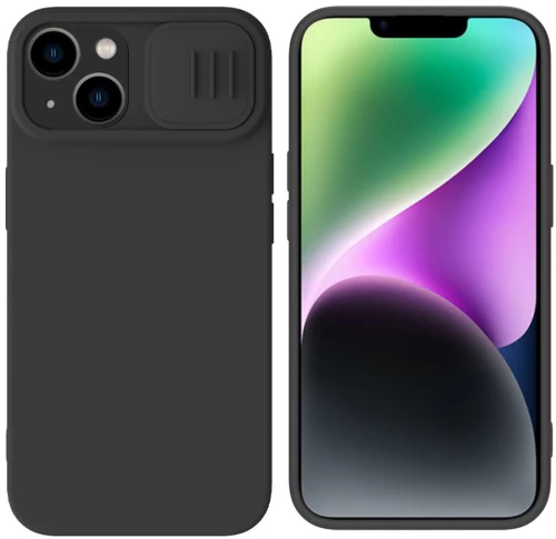 Nillkin - CamShield Silky MagSafe Silicone - iPhone 15 - Classic Black