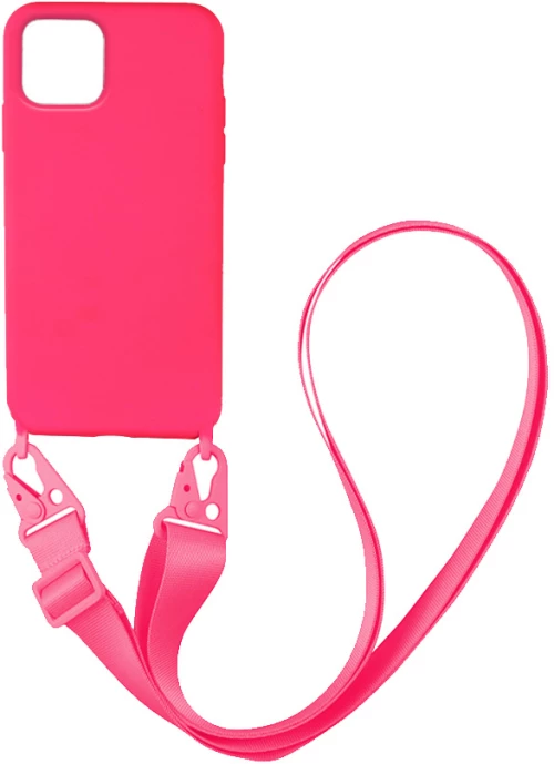 Θήκη CarryHang Liquid Silicone Strap Apple iPhone 11 Φουξ - My Colors - Φουξ - iPhone 11