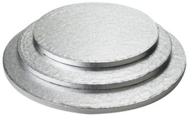 Δίσκος Τούρτας στρογγυλός Ασημένιος Πάχος 13mm. Διαμ.(12'')30,5εκ.