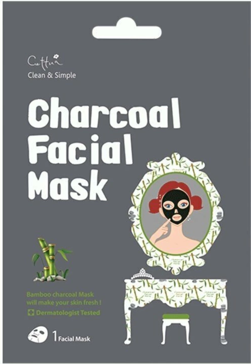 VICAN cettua clean & simple charcoal facial mask 1τμχ