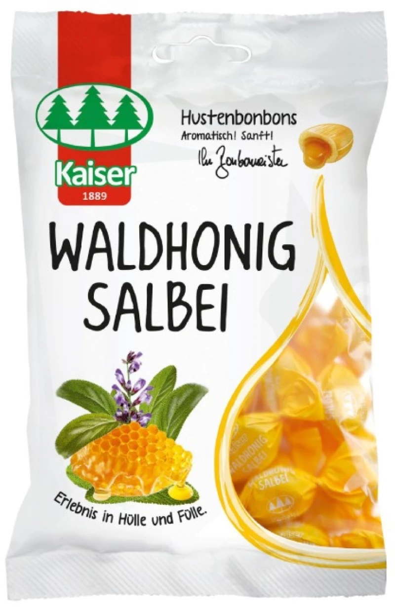 KAISER waldhonig salbei καραμέλες με φασκόμηλο & μέλι χωρίς ζάχαρη 75gr