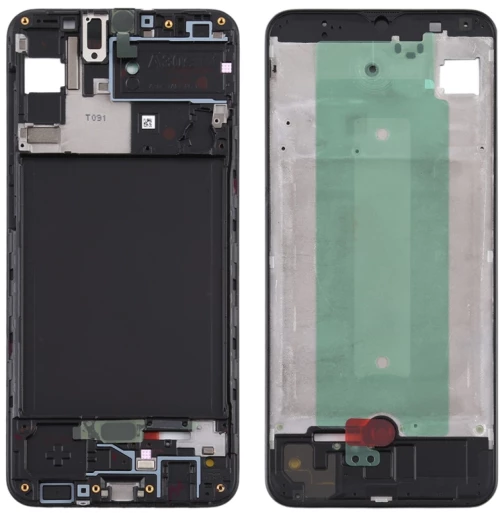 For Samsung Galaxy A30s  Front Housing LCD Frame Bezel Plate (Black) (OEM)