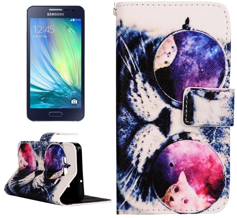 Lovely Animal Pattern Horizontal Flip Leather Case with Holder & Card Slots & Wallet for Galaxy A5 / A500F (OEM)