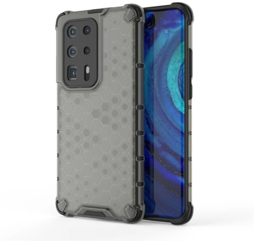 For Huawei P40 Pro+ Shockproof Honeycomb PC + TPU Case(Grey) (OEM)