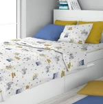 Σετ Σεντόνια Μονά 2τμχ (160x240) Sweet Dreams 554 White-Sky Blue DimCol