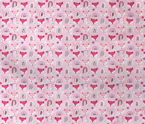 Σεντόνι βαμβακερό Λίκνου (80x110) Fox 525 Pink DimCol