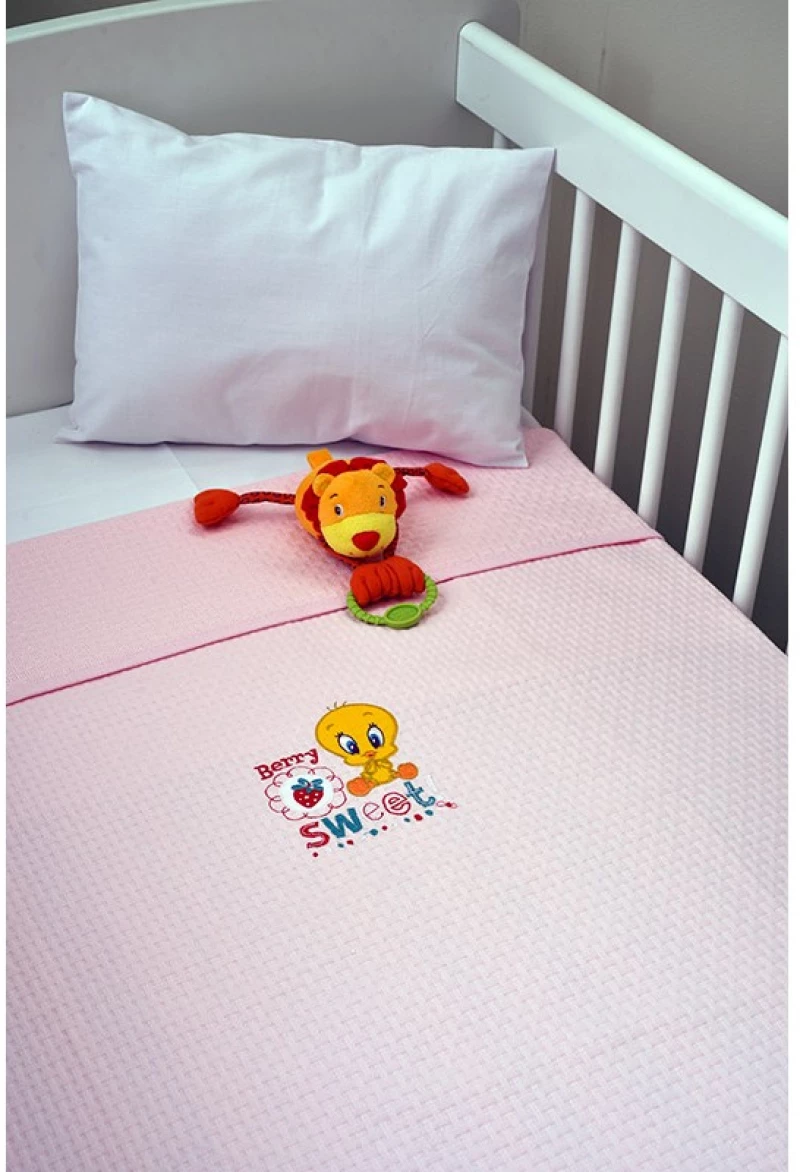 Κουβέρτα Αγκαλιάς πικέ (80x100) Des.26 Baby Looney Tunes