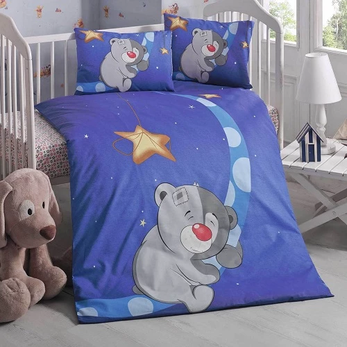Σετ Σεντόνια βαμβακερά Κούνιας (100x150) Happy Baby 549 Palamaiki
